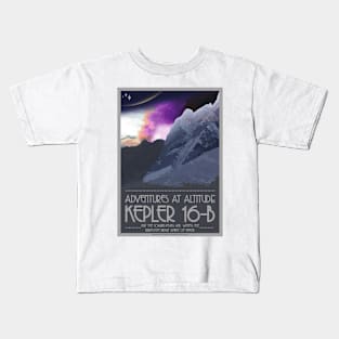 Kepler 16-b Space Poster Kids T-Shirt